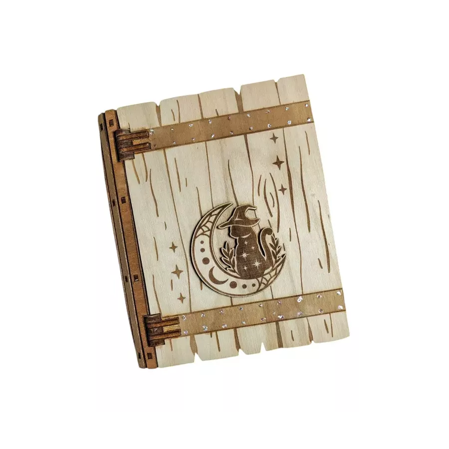 Coffret grimoire en bois