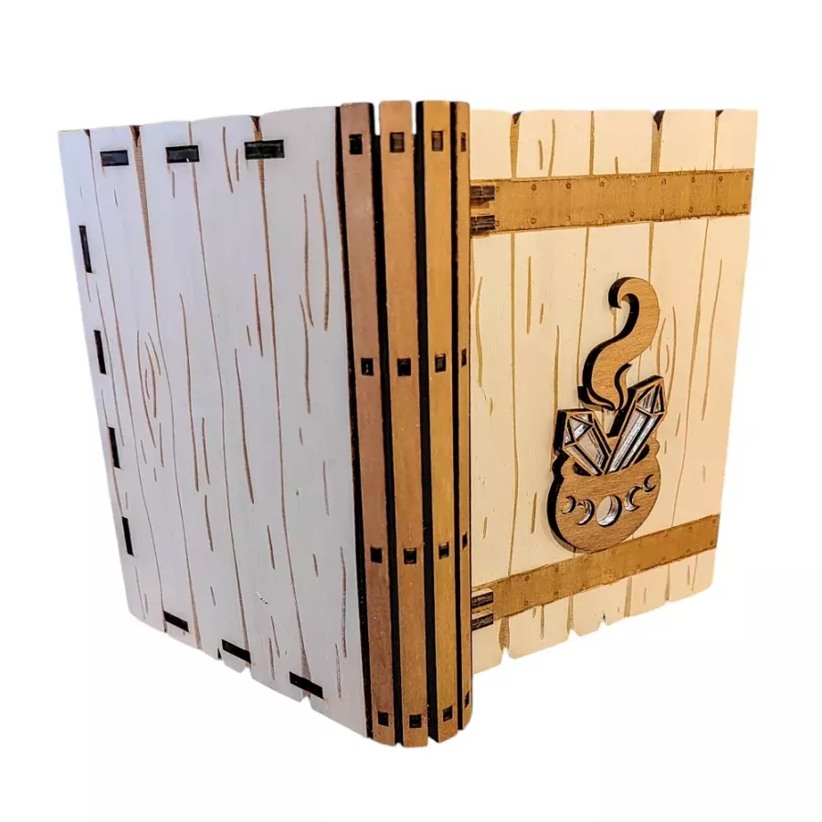 Coffret grimoire en bois