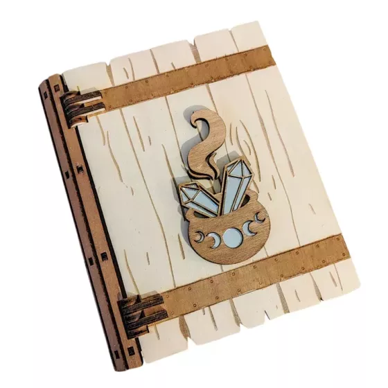 Coffret grimoire en bois