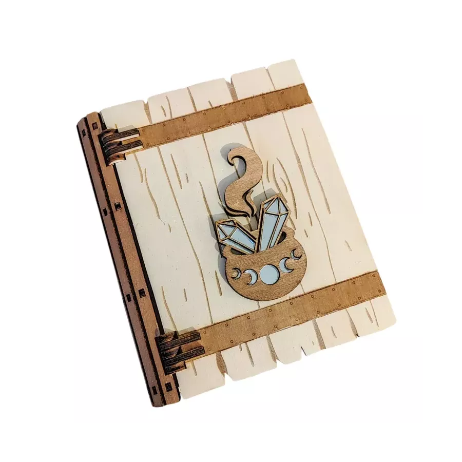 Coffret grimoire en bois